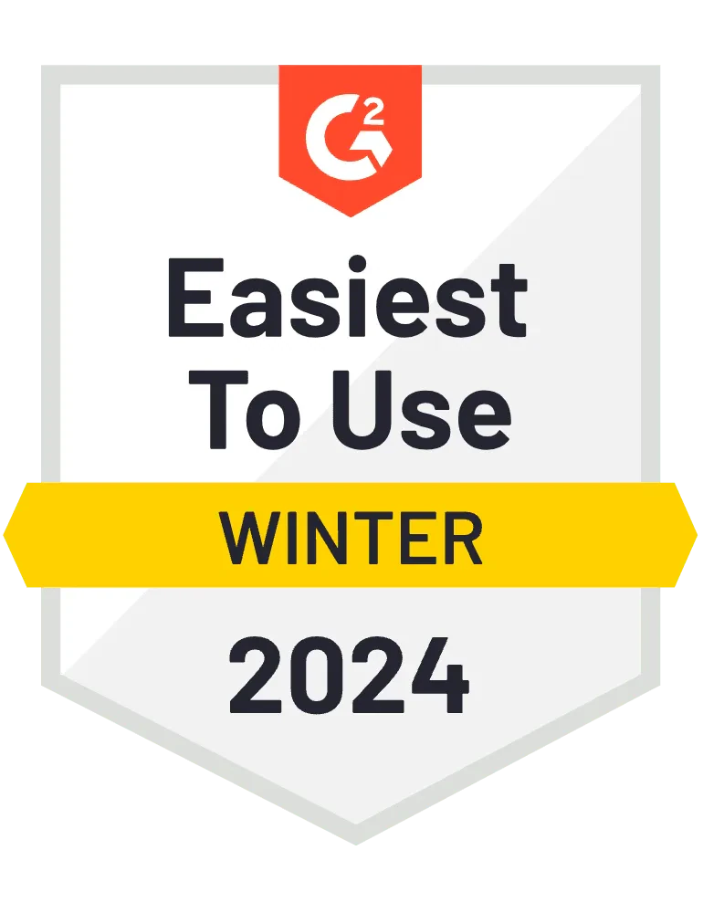 G2 Easiest To Use, Winter 2024