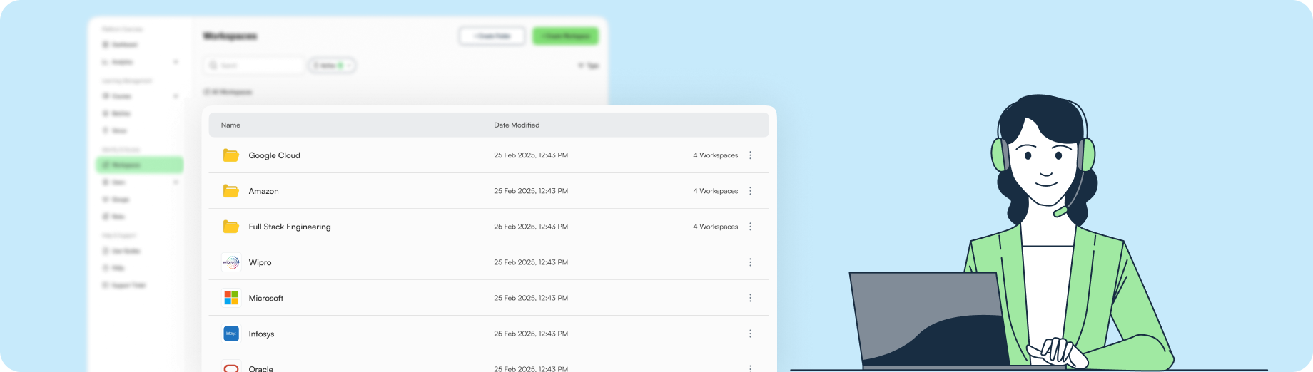 Workspace and user management